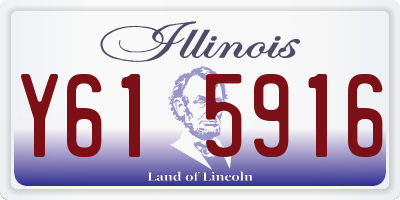 IL license plate Y615916