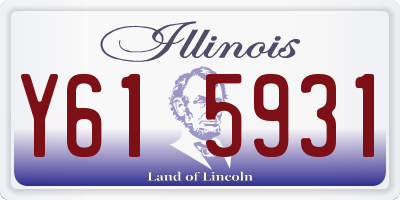 IL license plate Y615931
