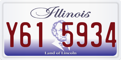 IL license plate Y615934