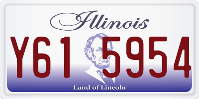 IL license plate Y615954