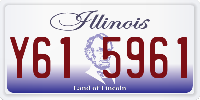 IL license plate Y615961