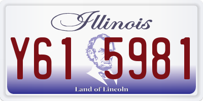 IL license plate Y615981