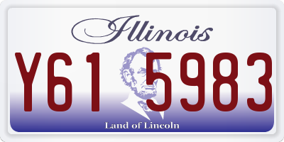 IL license plate Y615983