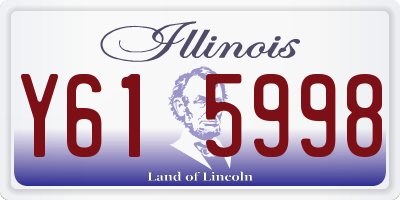 IL license plate Y615998