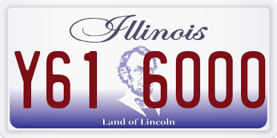 IL license plate Y616000