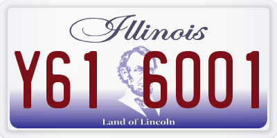 IL license plate Y616001