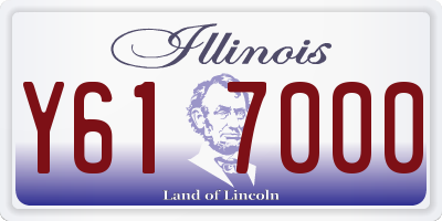 IL license plate Y617000
