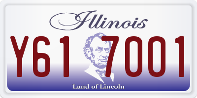 IL license plate Y617001