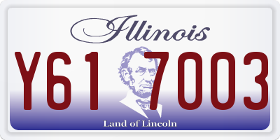 IL license plate Y617003