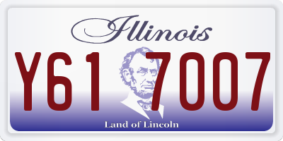 IL license plate Y617007