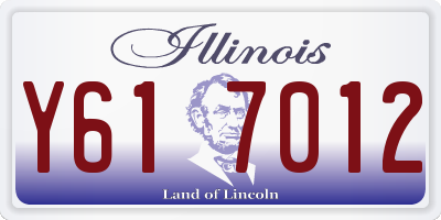 IL license plate Y617012