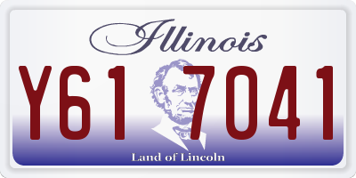 IL license plate Y617041