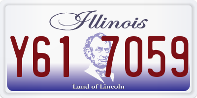 IL license plate Y617059