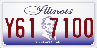 IL license plate Y617100