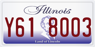 IL license plate Y618003