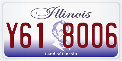 IL license plate Y618006