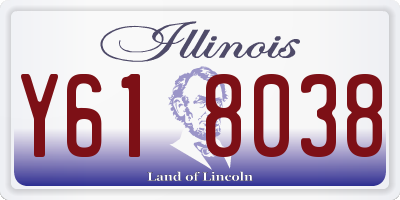 IL license plate Y618038