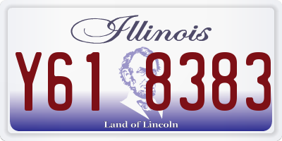 IL license plate Y618383