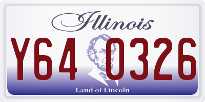 IL license plate Y640326