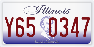 IL license plate Y650347