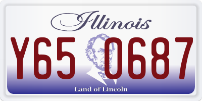 IL license plate Y650687