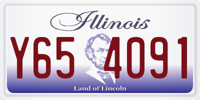 IL license plate Y654091