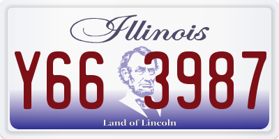 IL license plate Y663987