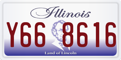 IL license plate Y668616