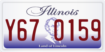 IL license plate Y670159