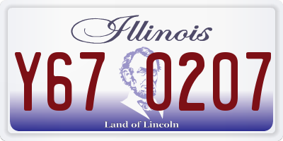 IL license plate Y670207