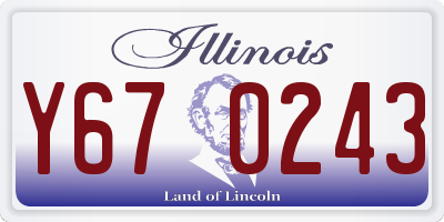 IL license plate Y670243
