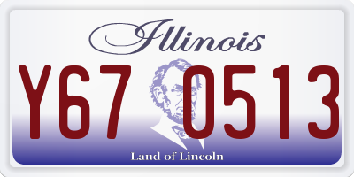 IL license plate Y670513