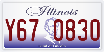 IL license plate Y670830