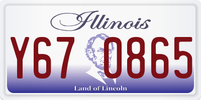 IL license plate Y670865