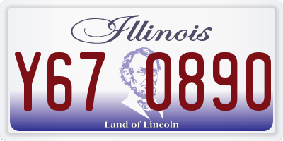 IL license plate Y670890