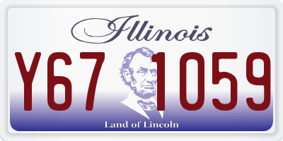 IL license plate Y671059