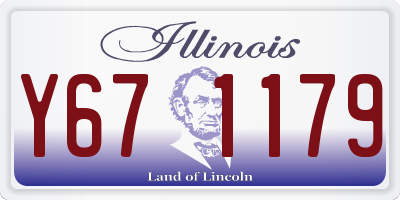 IL license plate Y671179
