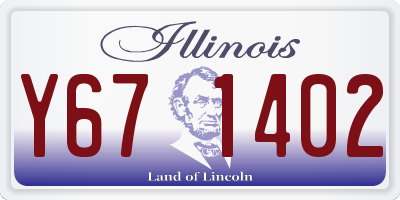 IL license plate Y671402