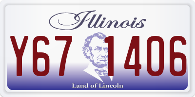 IL license plate Y671406