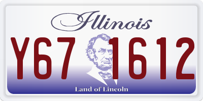 IL license plate Y671612