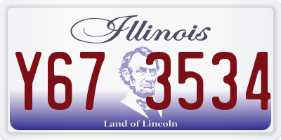 IL license plate Y673534