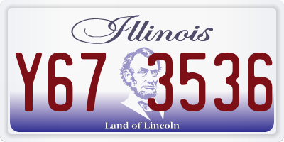 IL license plate Y673536