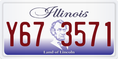 IL license plate Y673571