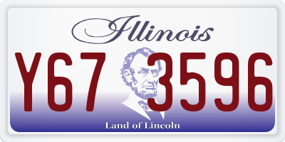 IL license plate Y673596