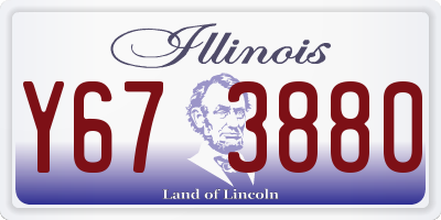 IL license plate Y673880
