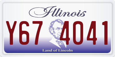 IL license plate Y674041