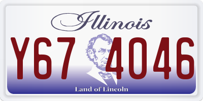 IL license plate Y674046