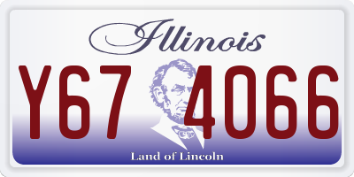 IL license plate Y674066
