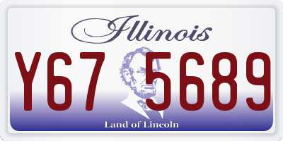 IL license plate Y675689