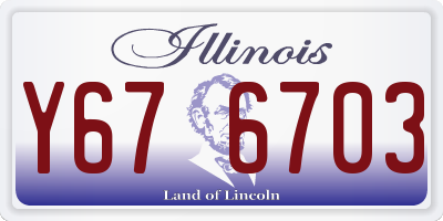 IL license plate Y676703